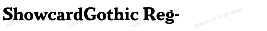 ShowcardGothic Reg字体转换